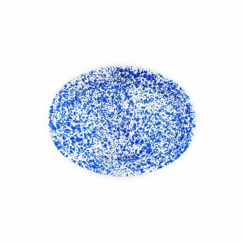 Crow Canyon Splatter Enamelware Oval Platter
