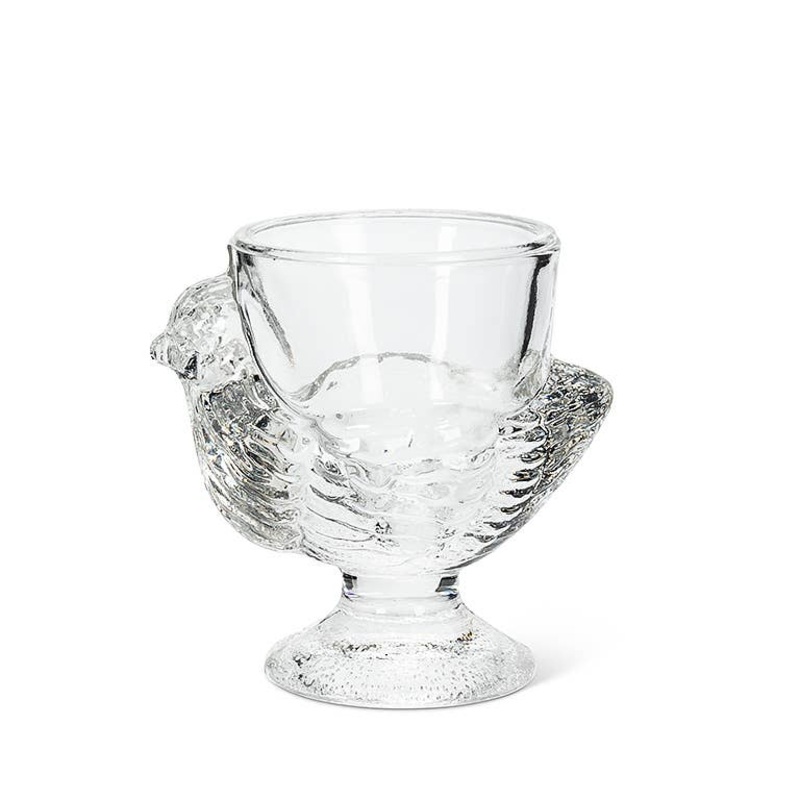 Glass Chicken Egg Cup-3"H-642