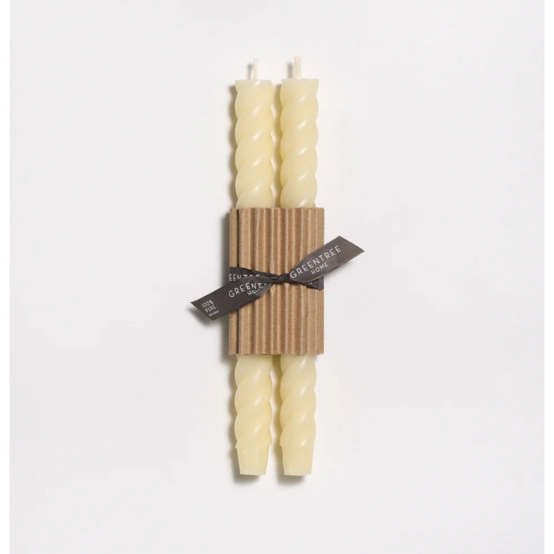 Greentree Rope Tapers Cream 10"