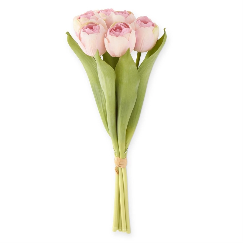 Pink Real Touch Tulip Bundle 13"