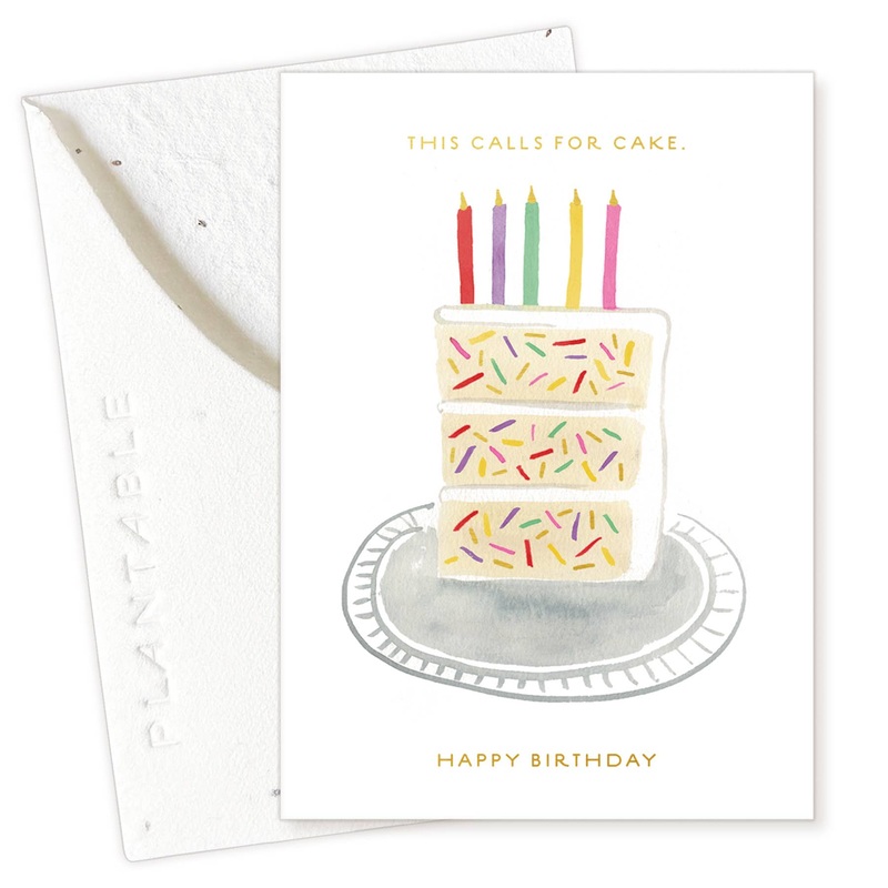 Birthday Slice Sprout - Birthday Mini Greeting Card