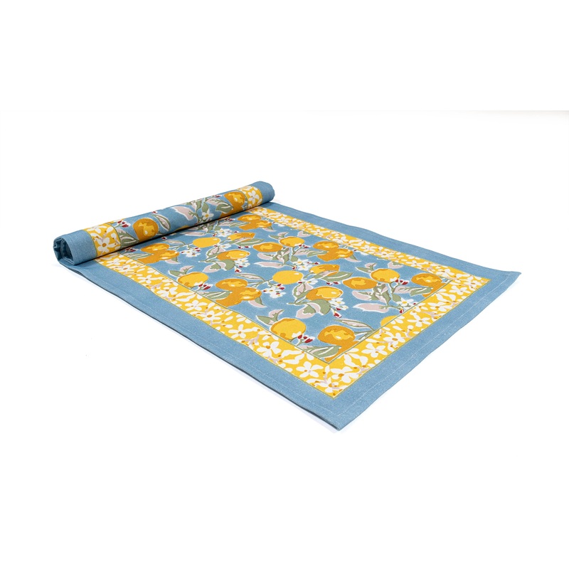 Couleur Nature Citron Bleu & Yellow | Table Runner