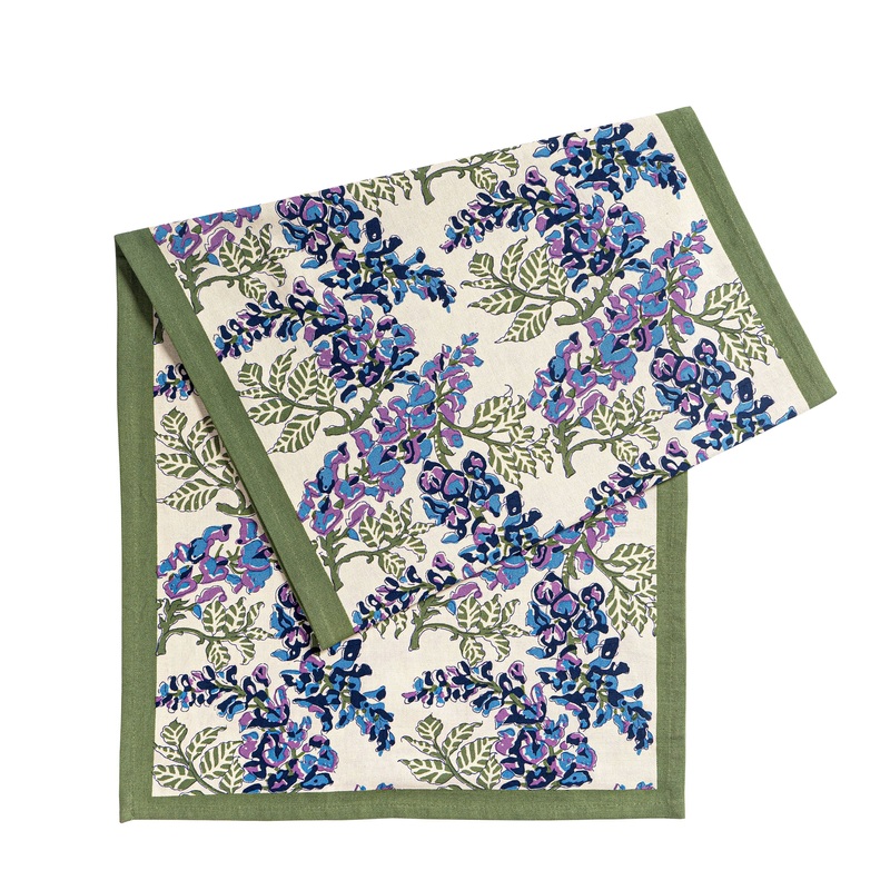 Couleur Nature Wisteria Blue & Green | Table Runner