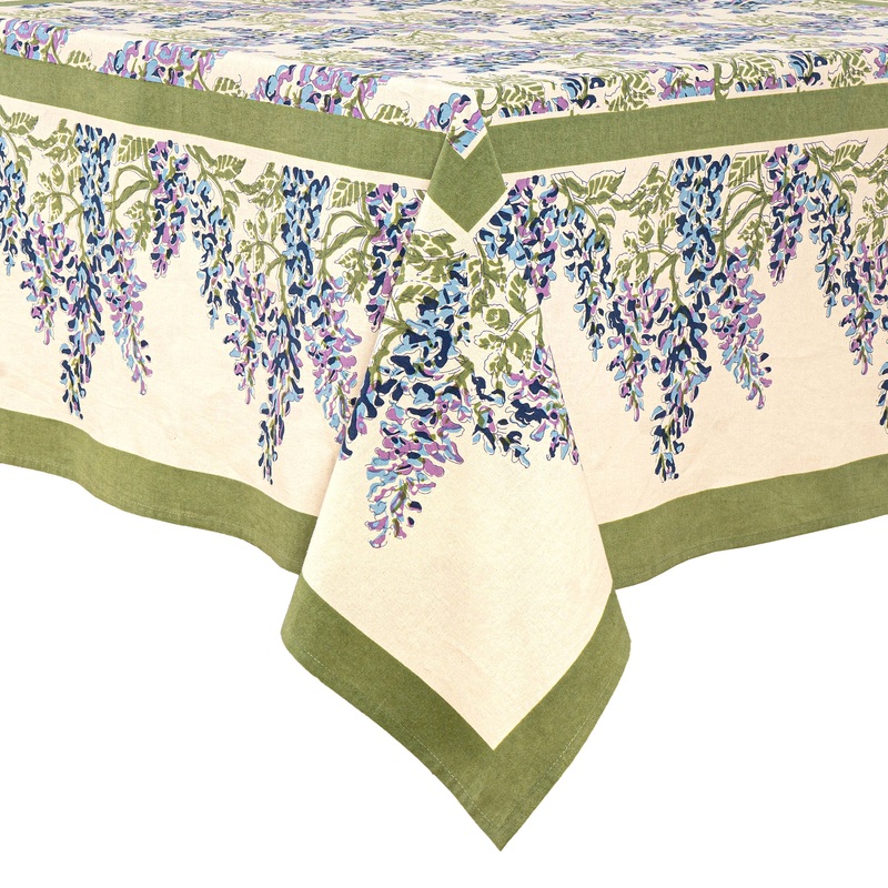 Couleur Nature Wisteria Blue & Green | Tablecloth