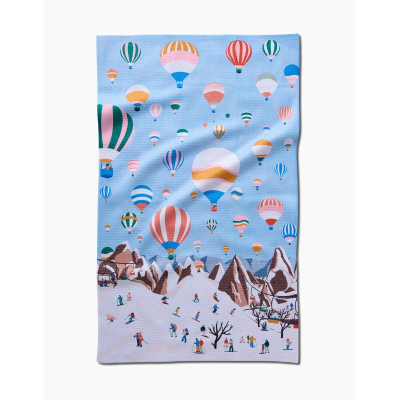 Geometry Hot Air Balloons Tea Towel