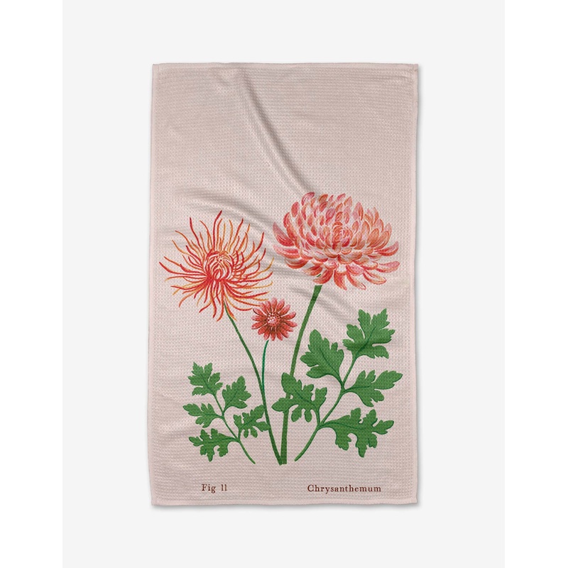 Geometry November Chrysanthemum Tea Towel