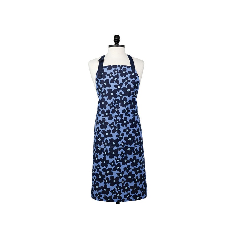 MU Kitchen Periwinkle Floral Designer Chef Apron