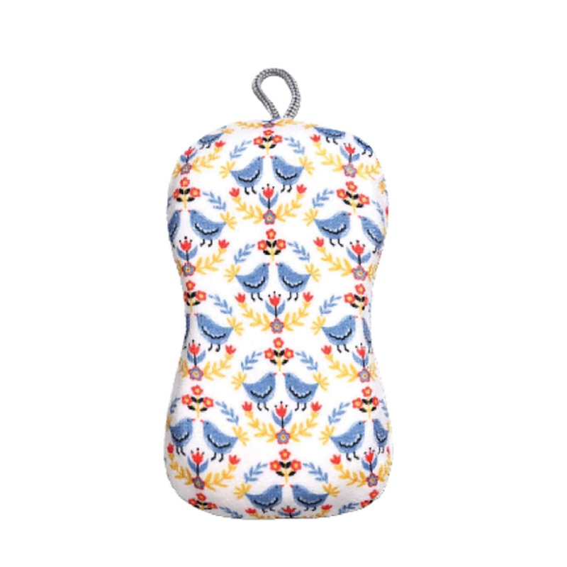 MU Kitchen Scandi Birds Designer Scrub Sponge