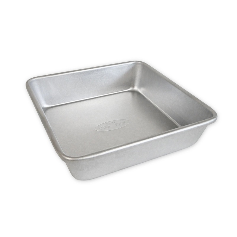 USA Pan 8-Inch Bare Seamless Square Cake Pan