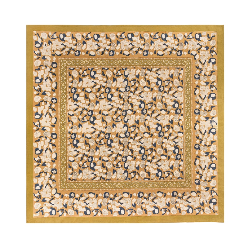 Couleur Nature Forest Harvest Mustard & Blue | Tablecloth