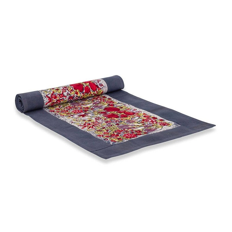 Couleur Nature Jardin Red & Grey | Table Runner