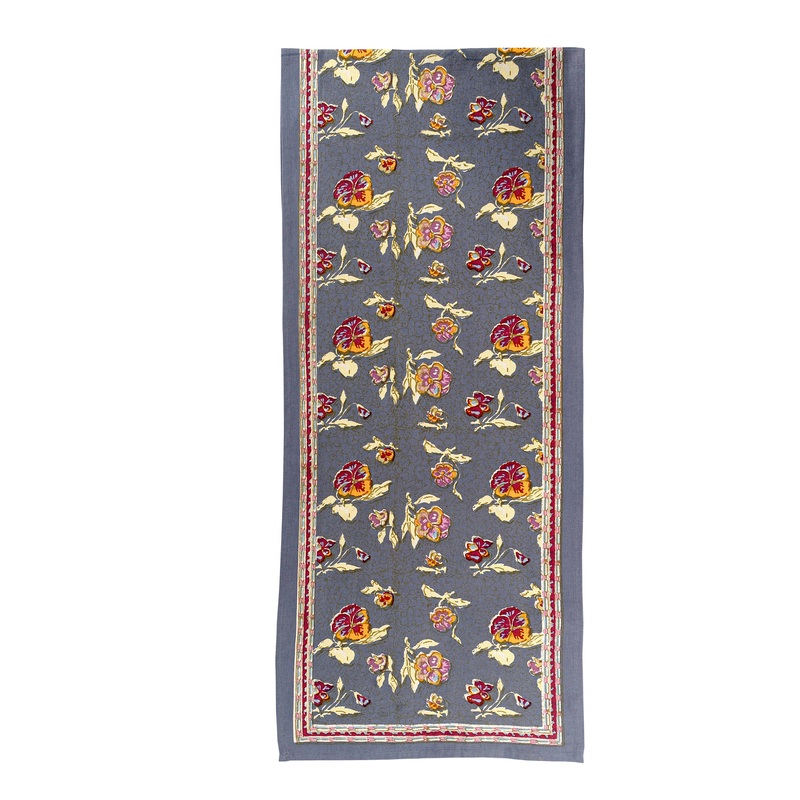 Couleur Nature Pansy Red & Grey | Table Runner