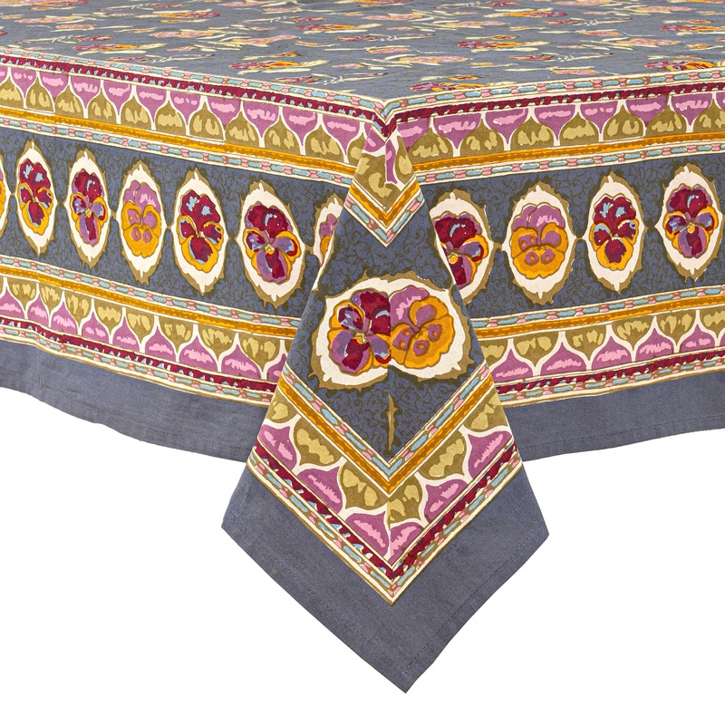 Couleur Nature Pansy Red & Grey | Tablecloths