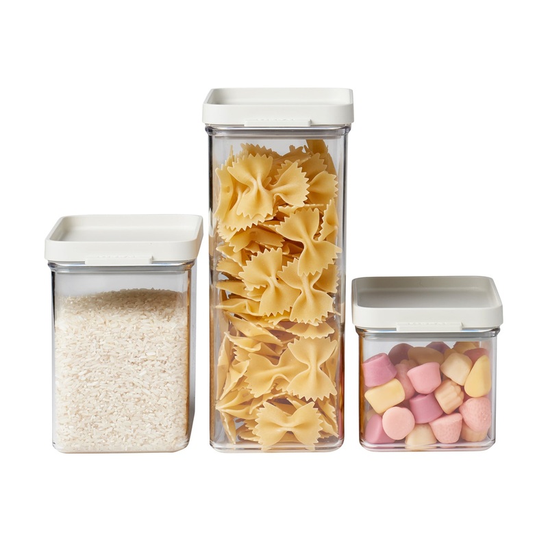 Mepal Omnia Storage Box / Set of 3 / Nordic White