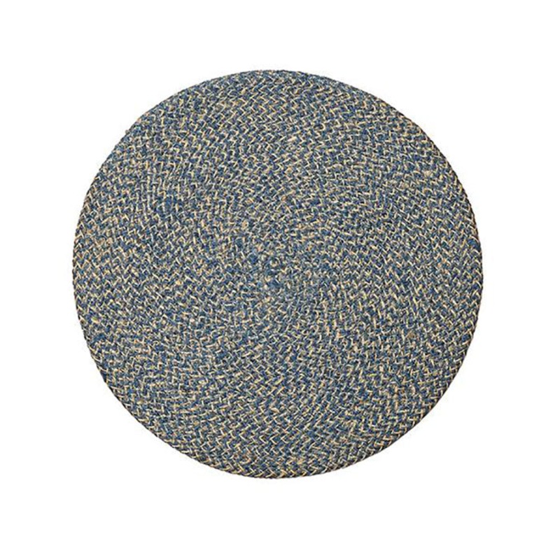 Round Jute Placemat Set of 4 / 27cm / Cornflower *