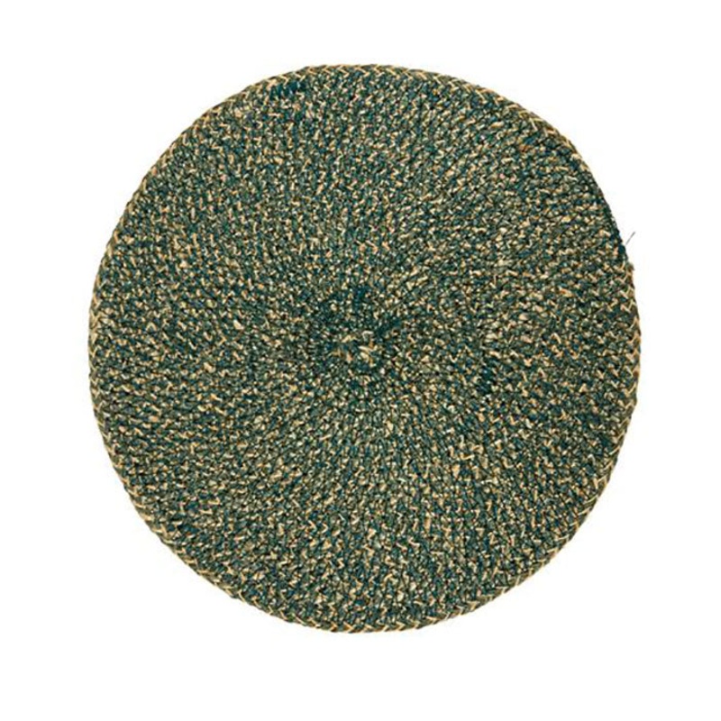 Round Jute Placemat Set of 4 / 27cm / Olive *