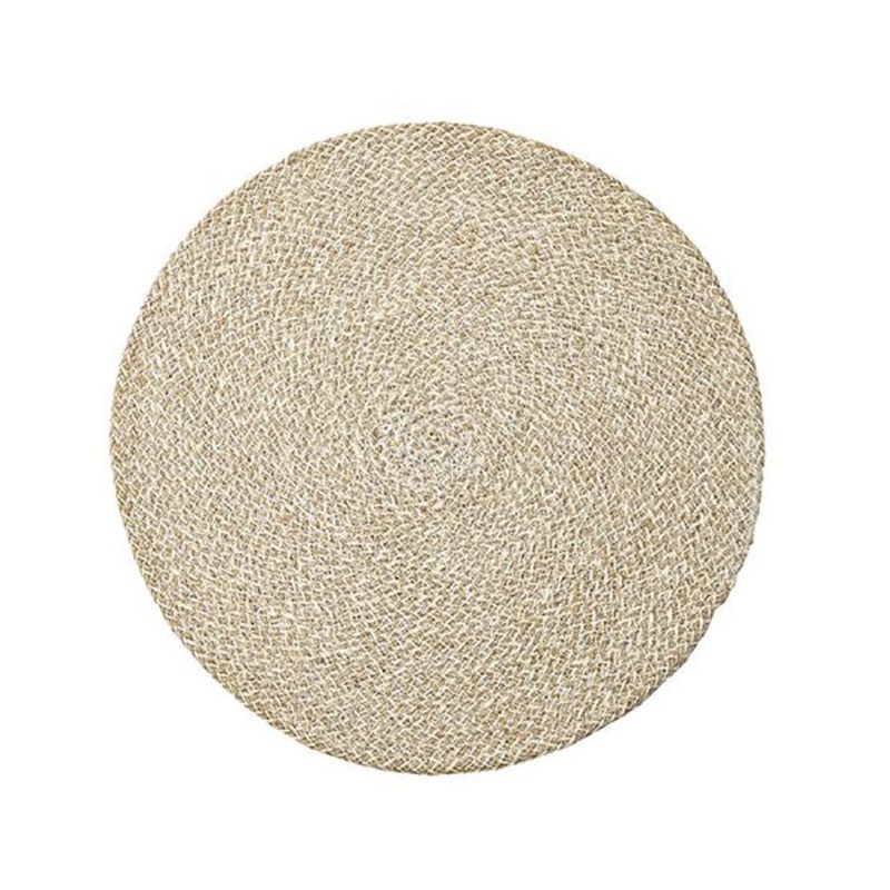 Round Jute Placemat Set of 4 / 27cm / Pearl White *