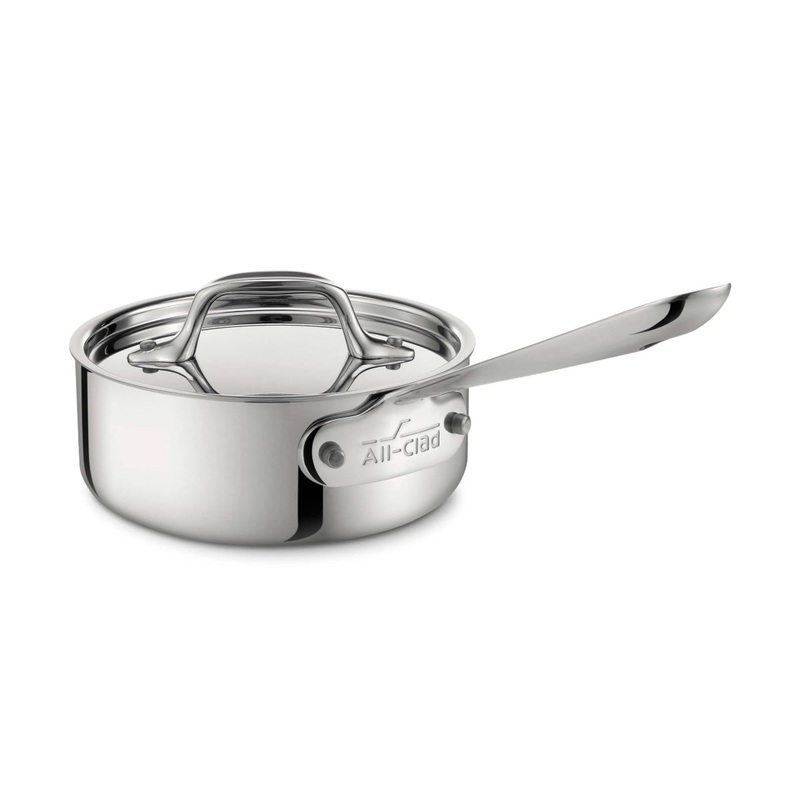 All-Clad D3 Saucepan with Glass Lid / 1Qt