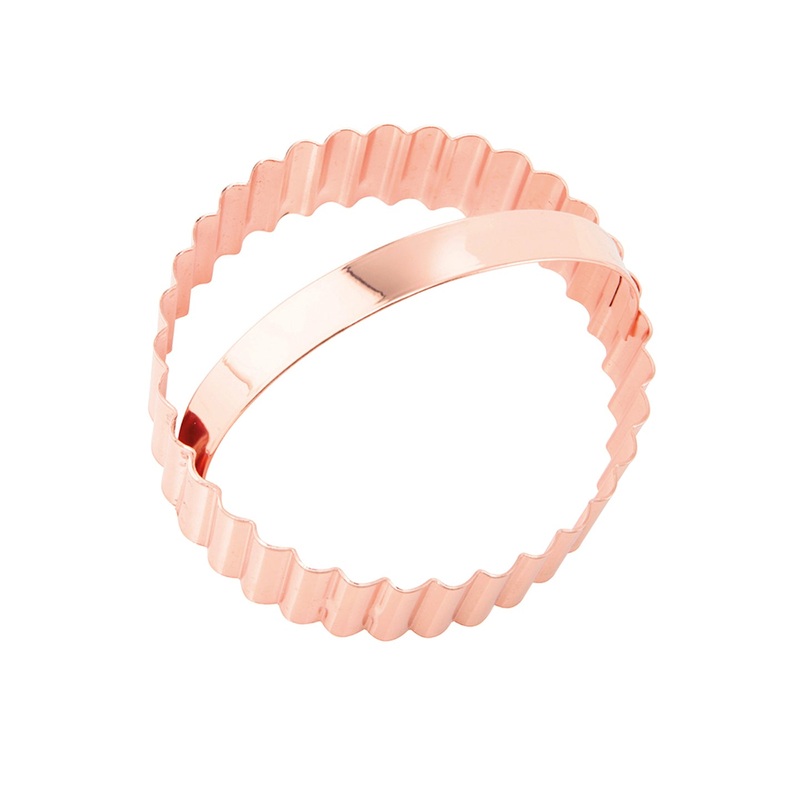 Copper Cookie Cutter / Round Fluted