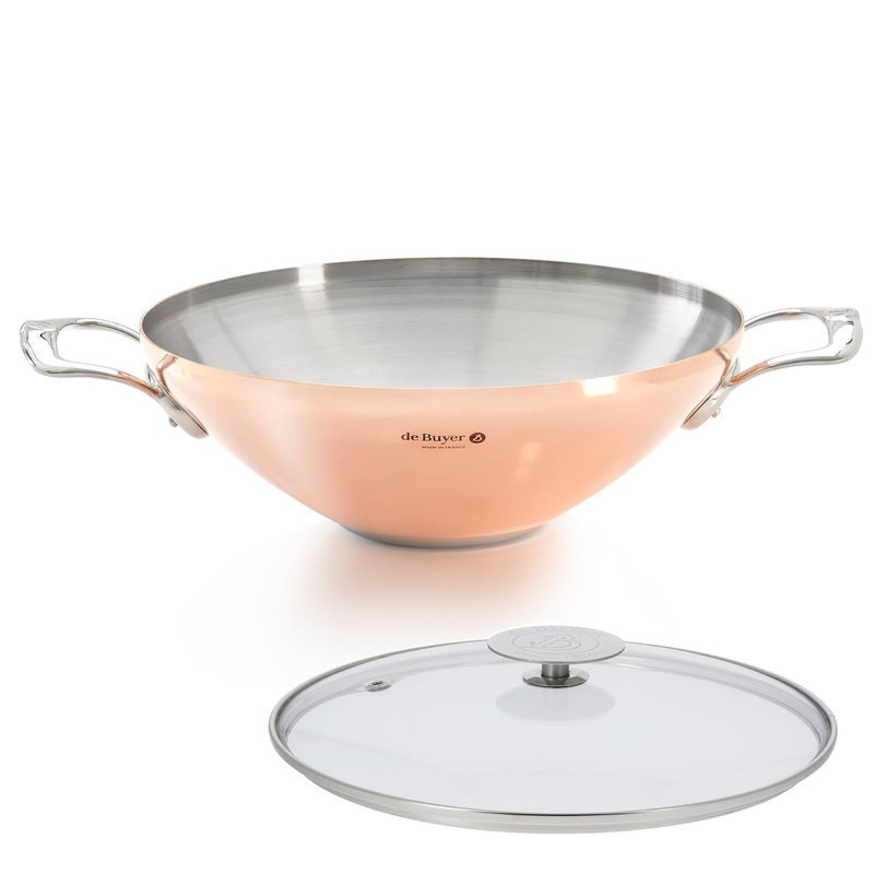 De Buyer Prima Matera SS Induction Wok with Lid / 32cm