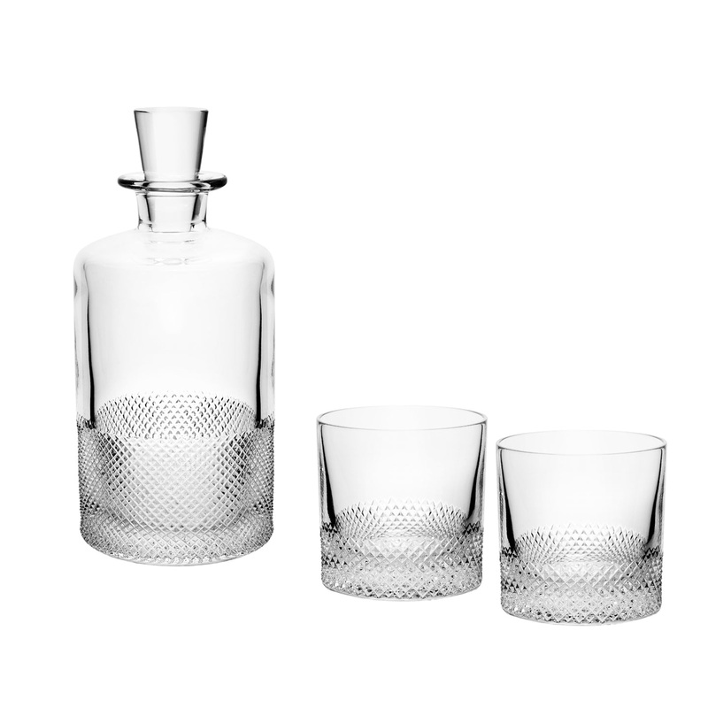 Richard Brendon Diamond Decanter and Tumblers Set