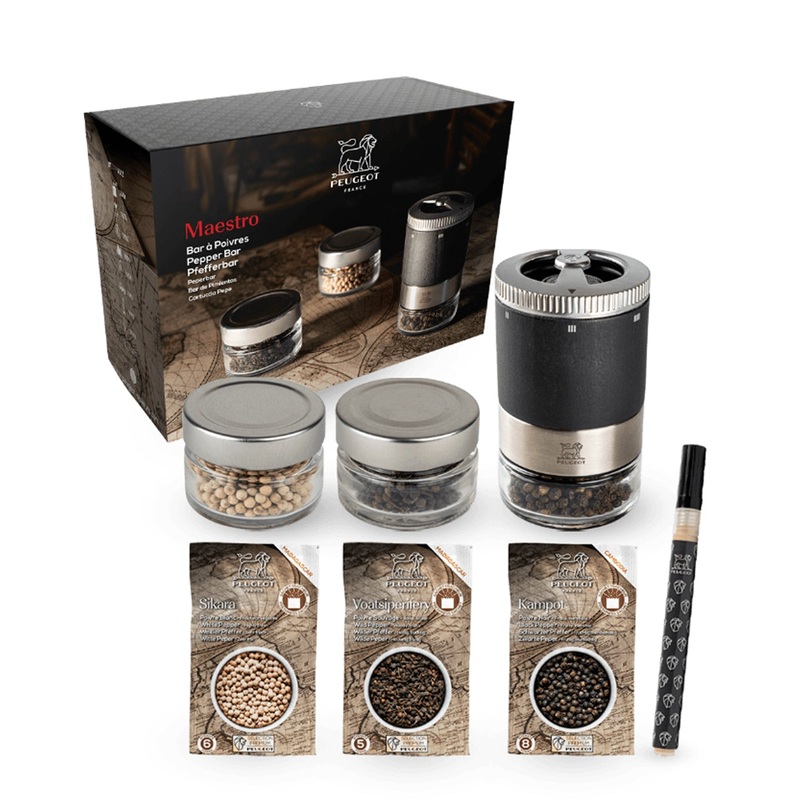 Peugeot Maestro u'Select Pepper Bar / Mill & Premium Peppers Set