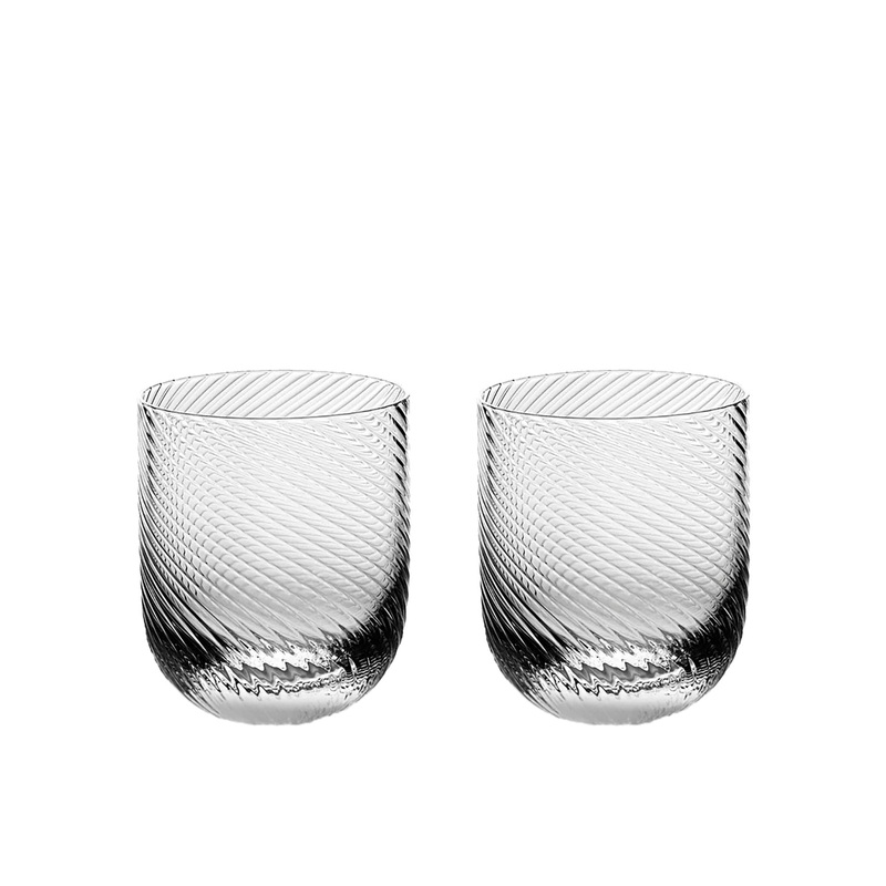 Richard Brendon Optic Tumbler / Set of 2 / Clear