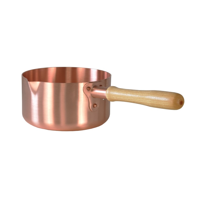 Mauviel M'Passion Copper Sugar Pan with Wooden Handle / 16cm