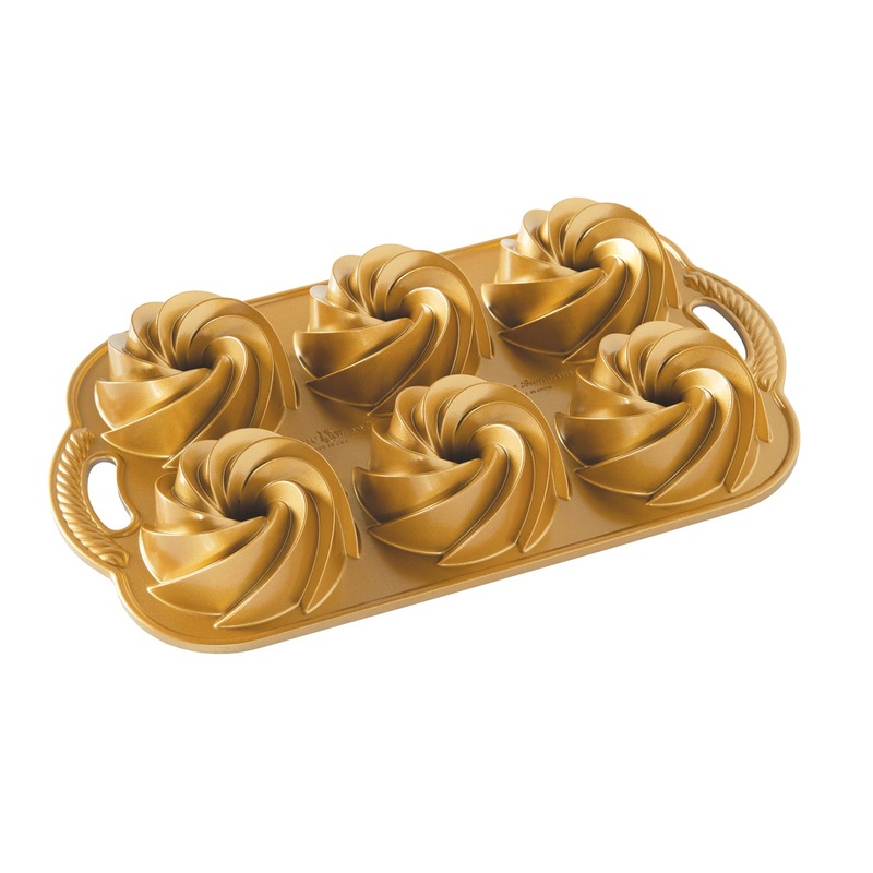 Nordic Ware Heritage Bundtlette Pan Gold