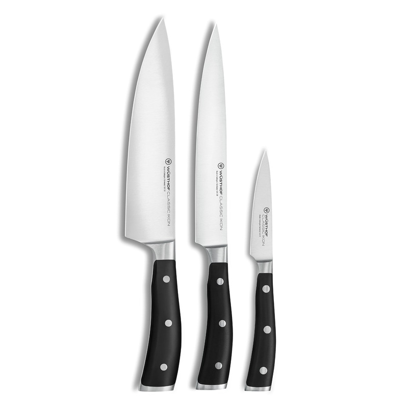 WSTHOF Classic Ikon 3 Piece Chef's Knife Set