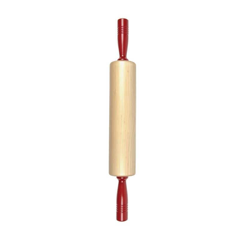 Fletchers' Mill Classic Rolling Pin 12inch Red Handle