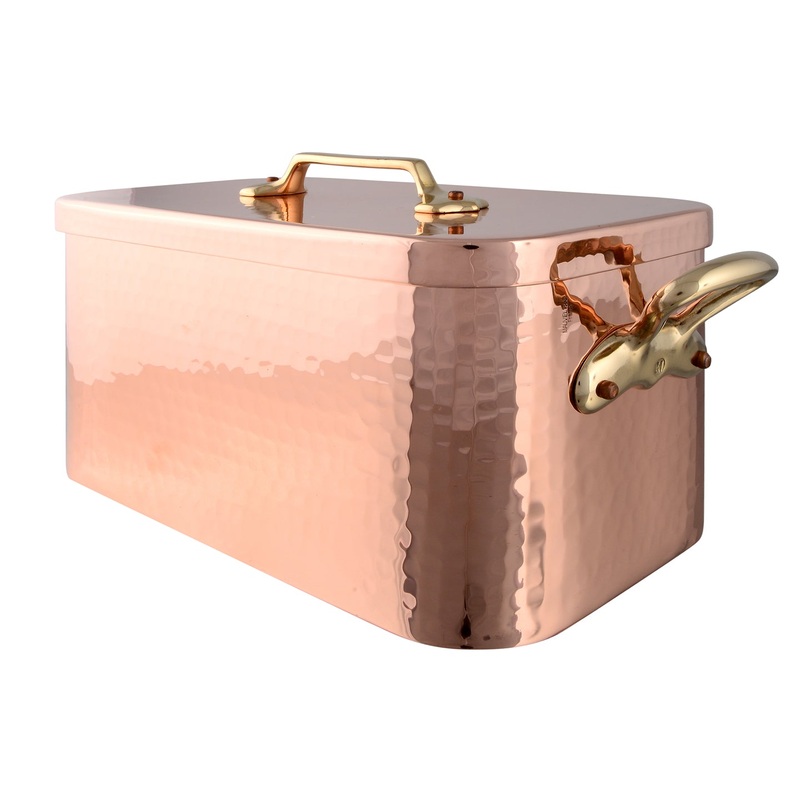 Mauviel M'Tradition Hammered Copper Braiser with Lid