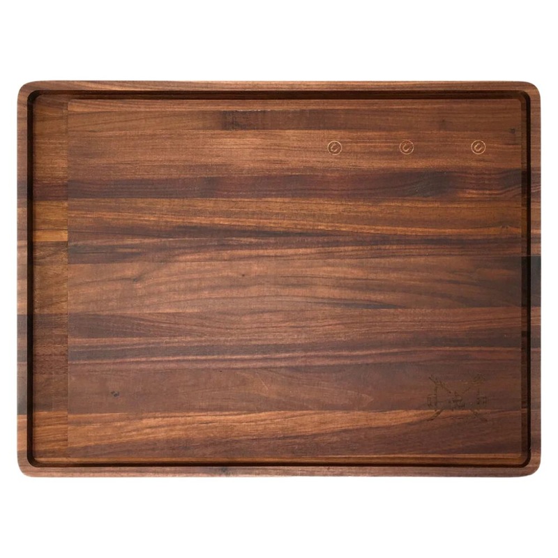 Grillnovations 18x14-Inch Large Magnetic Cutting Board Made from Walnut Wood