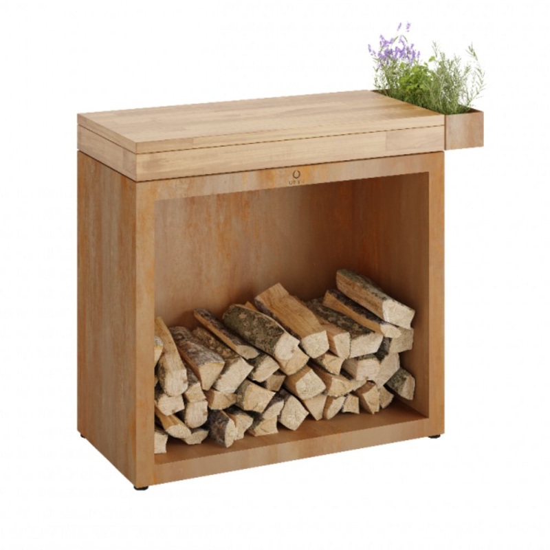 OFYR Corten Steel 90 Butcher Block w/ Storage