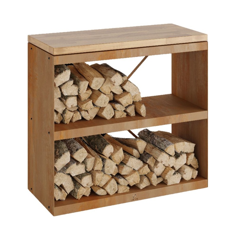 OFYR Corten Steel Wood Storage Dressoir