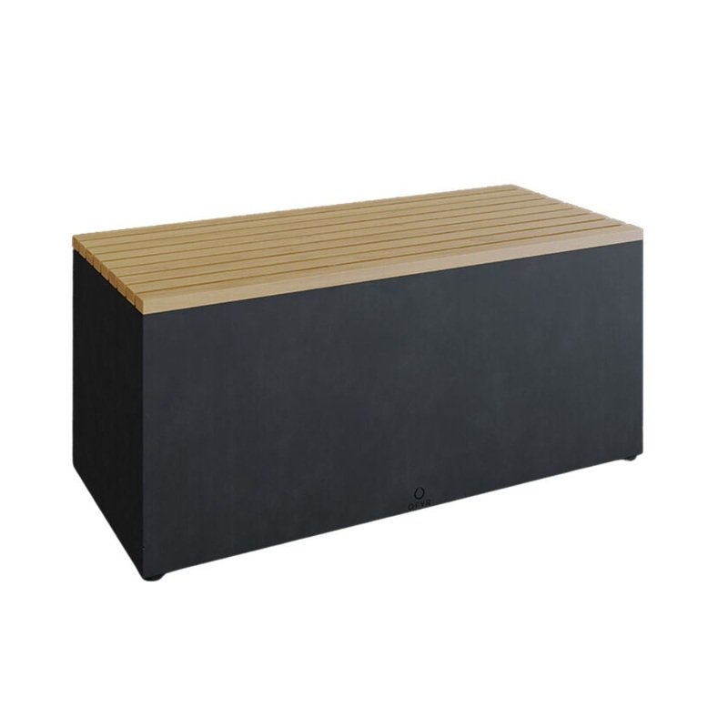 OFYR G-BB Black Coated Steel Garden Bench