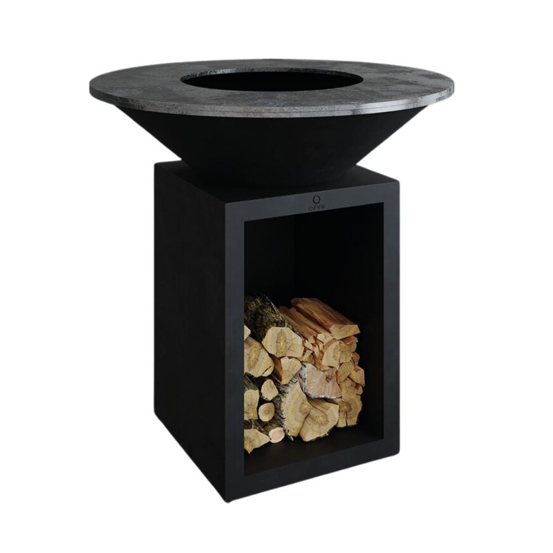 OFYR OCSB-100 Classic Black 100 Open Fire Grill w/ Storage