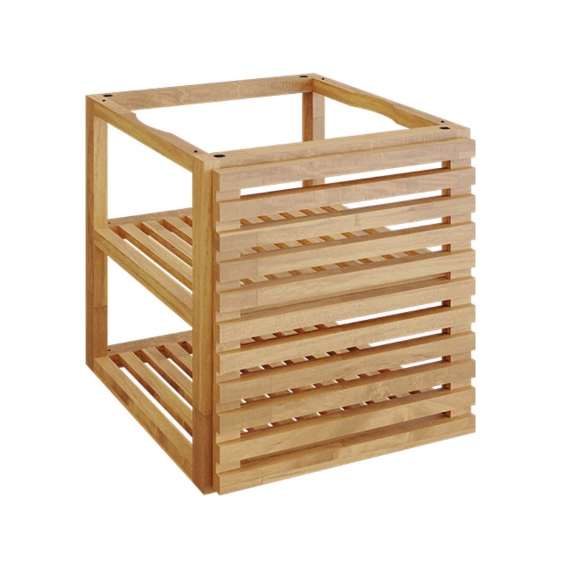 OFYR PRO Small Teak Wood Storage Insert w/ Door
