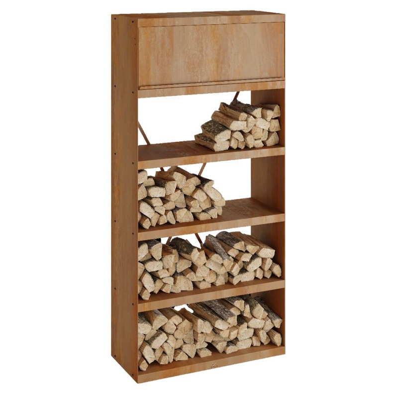 OFYR WS-100 Corten Steel 100 Wood Storage