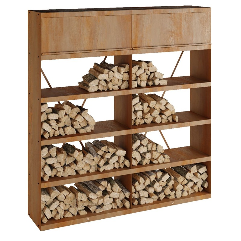 OFYR WS-200 Corten Steel 200 Wood Storage