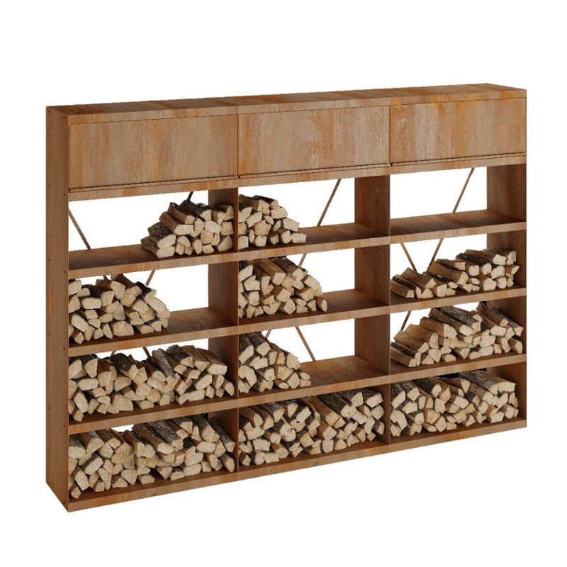 OFYR WS-300 Corten Steel 300 Wood Storage
