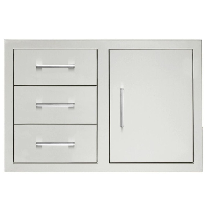TrueFlame 33" 3-Drawer & Access Door Combo