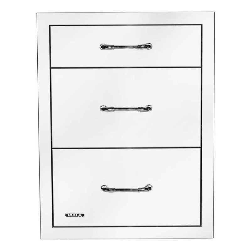 Bull 58120 21-Inch Stainless Steel Triple Access Drawer W/ Reveal