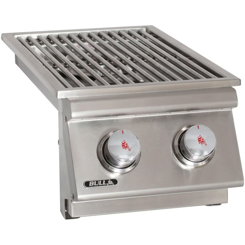 Bull Built-In Gas Double Side Burner w/ Stainless Steel Lid