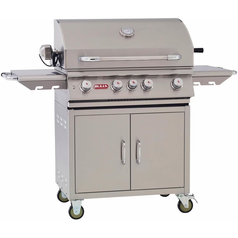 Bull Grills Angus 30-Inch 4-Burner Freestanding Gas Grill w/ Rotisserie
