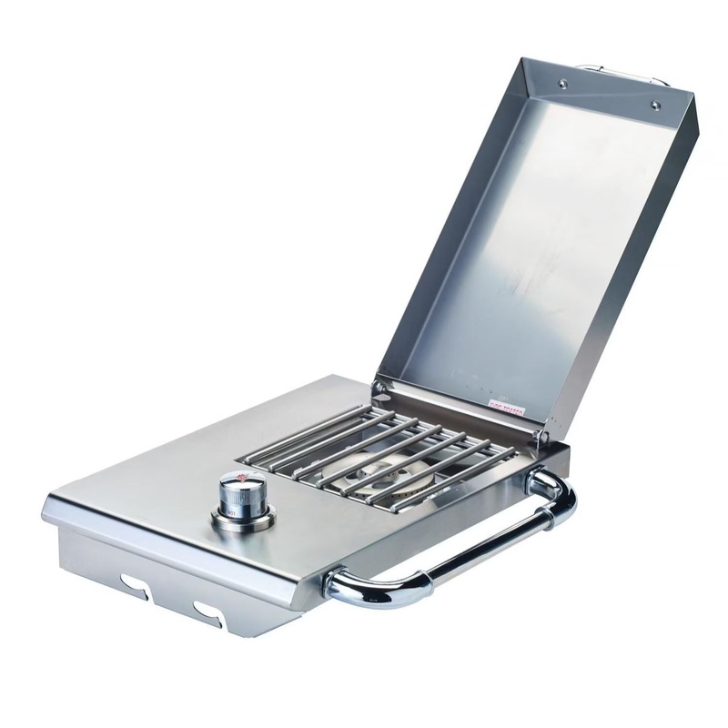 Bulls 60010 Propane Gas Single Side Burner W/ Stainless Steel Lid