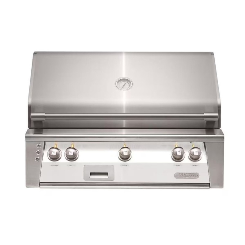Alfresco 36-Inch Built-In Stainless Steel Gas Grill w/ Rotisserie in Matte Signal White