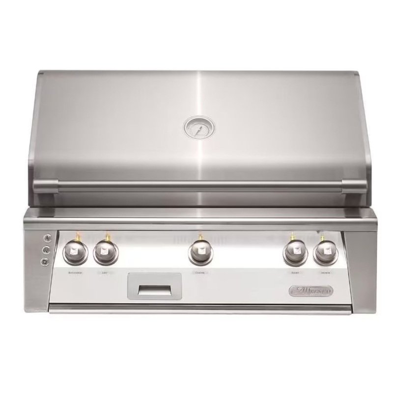 Alfresco 36-Inch Built-In Stainless Steel Gas Grill w/ Rotisserie & Sear Zone in Matte Signal White