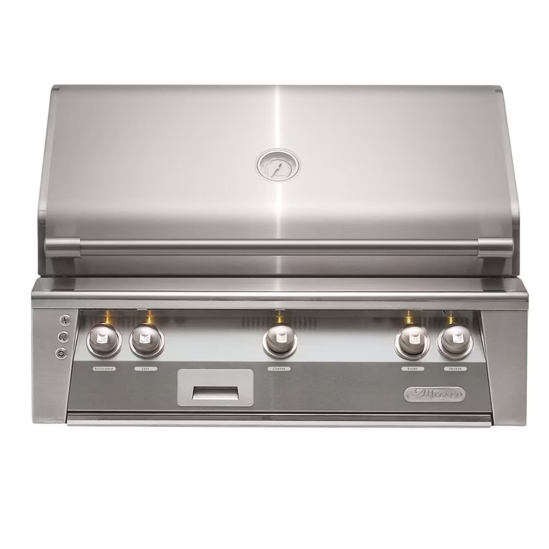 Alfresco 36-Inch Built-In Stainless Steel Gas Grill w/ Rotisserie & Sear Zone in Signal Gray