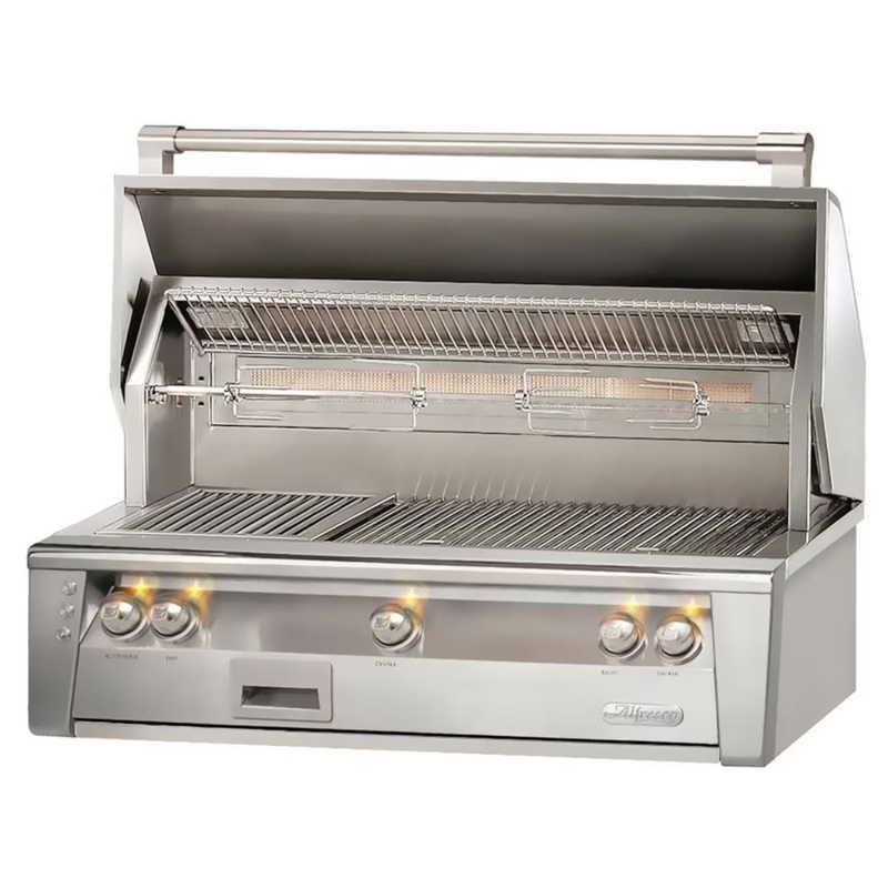 Alfresco 42-Inch Built-in Stainless Steel Gas Grill w/ Rotisserie